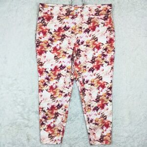 Terra & Sky Womens Pants Skinny Legging Crop‎ Abstract Pull On Plus 2X 20W